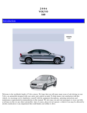 2006 Volvo S40 Owners Manual